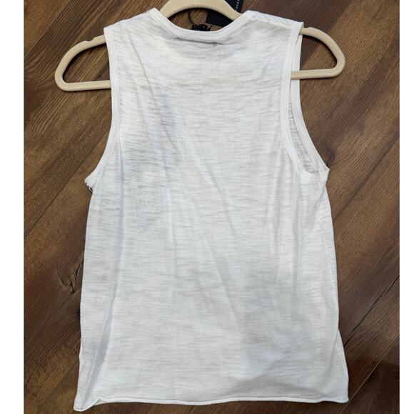 Skull Cashmere Muscle Tank with Skull Print in White size Small - Picture 6 of 9